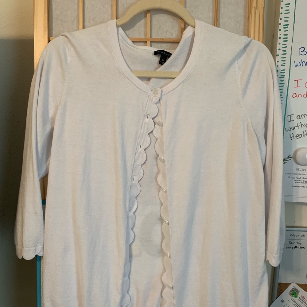 Talbots 3/4 sleeve cardigan Sz M